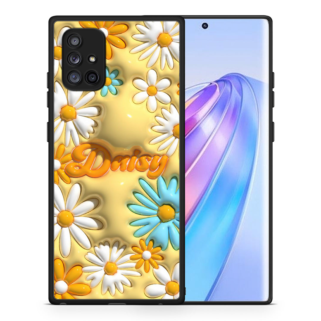 Θήκη Samsung Galaxy A71 5G Bubble Daisies από τη Smartfits με σχέδιο στο πίσω μέρος και μαύρο περίβλημα | Samsung Galaxy A71 5G Bubble Daisies case with colorful back and black bezels