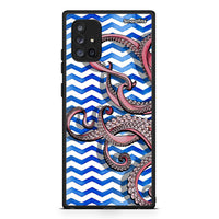 Thumbnail for Samsung Galaxy A71 5G Chevron Devilfish θήκη από τη Smartfits με σχέδιο στο πίσω μέρος και μαύρο περίβλημα | Smartphone case with colorful back and black bezels by Smartfits