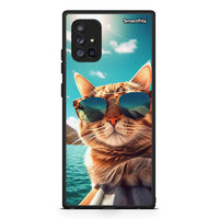 Thumbnail for Samsung Galaxy A71 5G Summer Cat θήκη από τη Smartfits με σχέδιο στο πίσω μέρος και μαύρο περίβλημα | Smartphone case with colorful back and black bezels by Smartfits