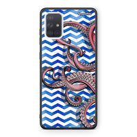 Thumbnail for Samsung A51 Chevron Devilfish θήκη από τη Smartfits με σχέδιο στο πίσω μέρος και μαύρο περίβλημα | Smartphone case with colorful back and black bezels by Smartfits