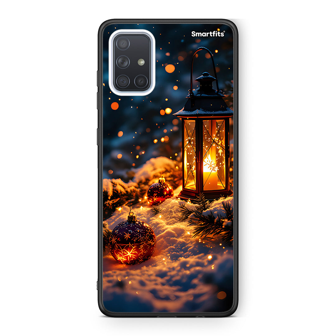 Samsung A71 Christmas Ornaments θήκη από τη Smartfits με σχέδιο στο πίσω μέρος και μαύρο περίβλημα | Smartphone case with colorful back and black bezels by Smartfits