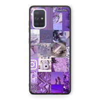 Thumbnail for Samsung A51 Purple Aesthetic Collage θήκη από τη Smartfits με σχέδιο στο πίσω μέρος και μαύρο περίβλημα | Smartphone case with colorful back and black bezels by Smartfits