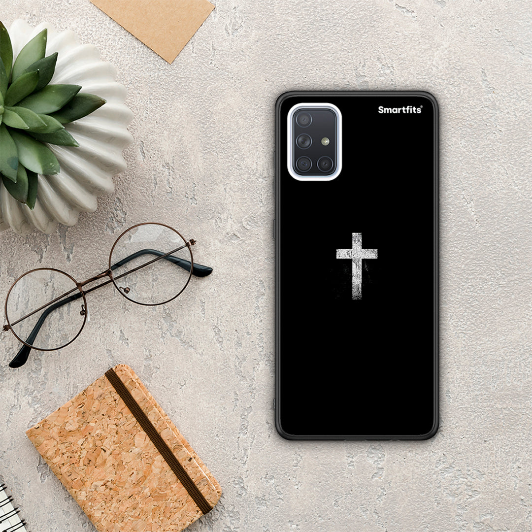 White Cross - Samsung Galaxy A71 θήκη