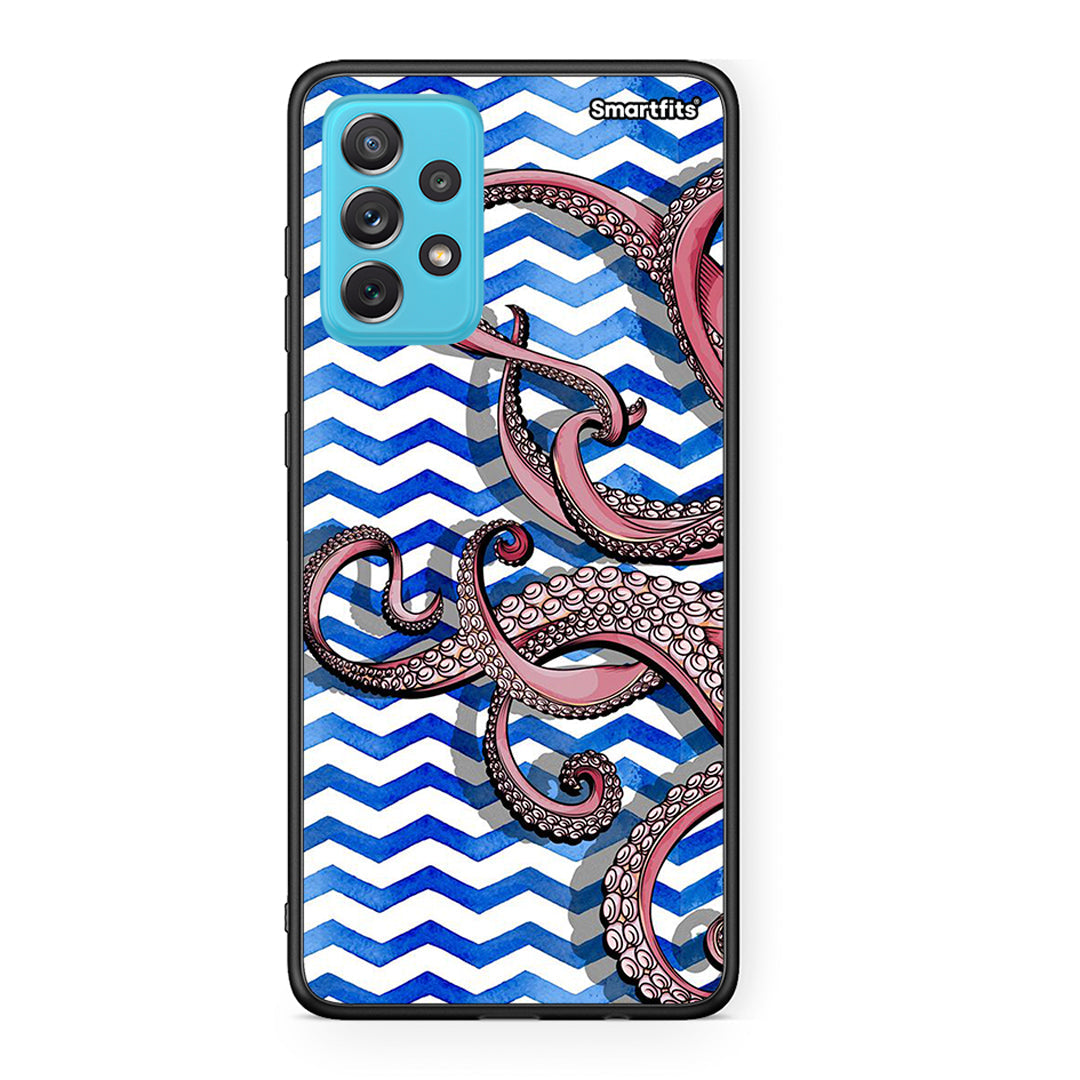 Samsung A72 Chevron Devilfish θήκη από τη Smartfits με σχέδιο στο πίσω μέρος και μαύρο περίβλημα | Smartphone case with colorful back and black bezels by Smartfits