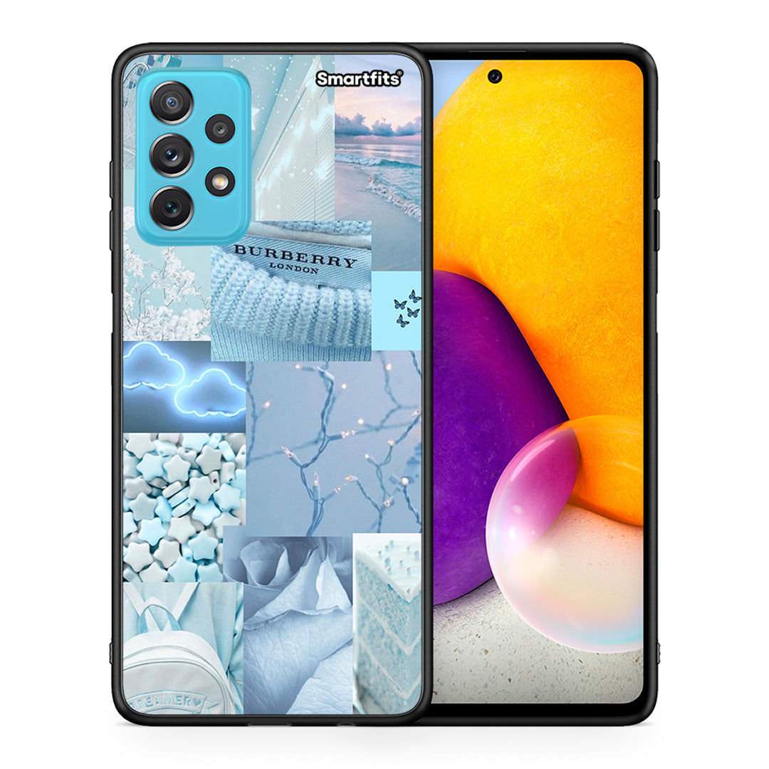 Θήκη Samsung A72 Ciel Aesthetic Collage από τη Smartfits με σχέδιο στο πίσω μέρος και μαύρο περίβλημα | Samsung A72 Ciel Aesthetic Collage case with colorful back and black bezels