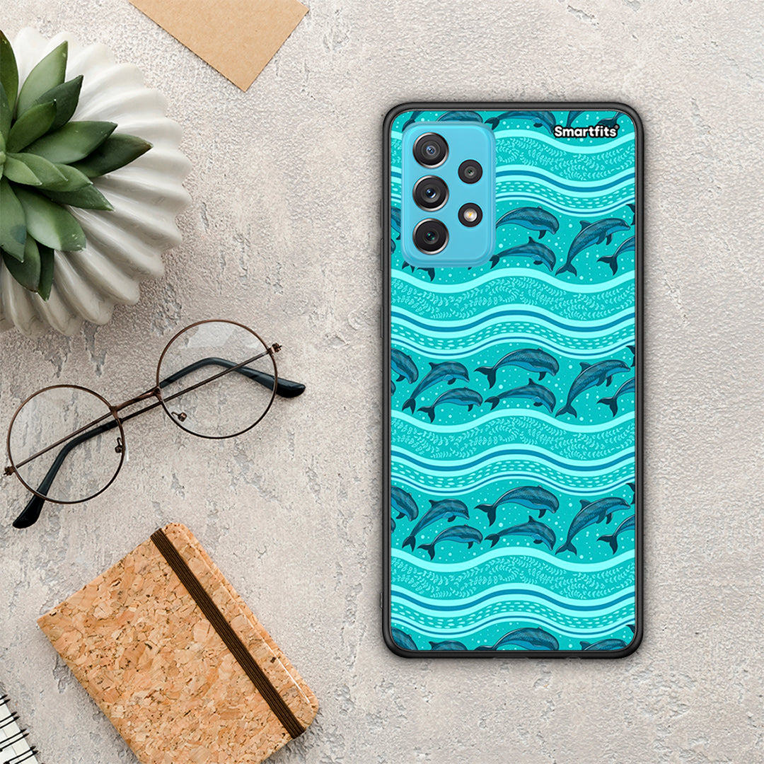 Swimming Dolphins - Samsung Galaxy A72 case