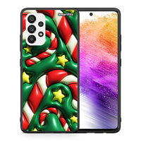 Thumbnail for Θήκη Samsung A73 5G Christmas Bubbles από τη Smartfits με σχέδιο στο πίσω μέρος και μαύρο περίβλημα | Samsung A73 5G Christmas Bubbles case with colorful back and black bezels