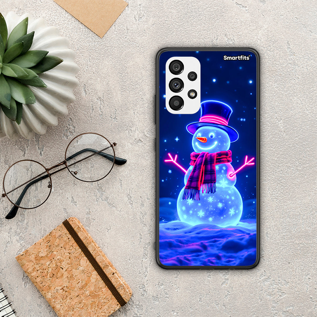 Christmas Neon Snowman - Samsung Galaxy A73 5G θήκη