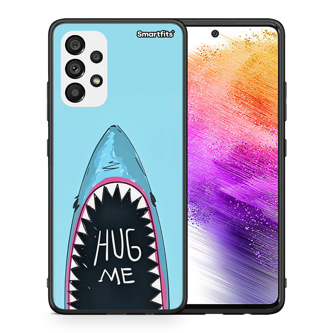 Θήκη Samsung A73 5G Hug Me από τη Smartfits με σχέδιο στο πίσω μέρος και μαύρο περίβλημα | Samsung A73 5G Hug Me case with colorful back and black bezels