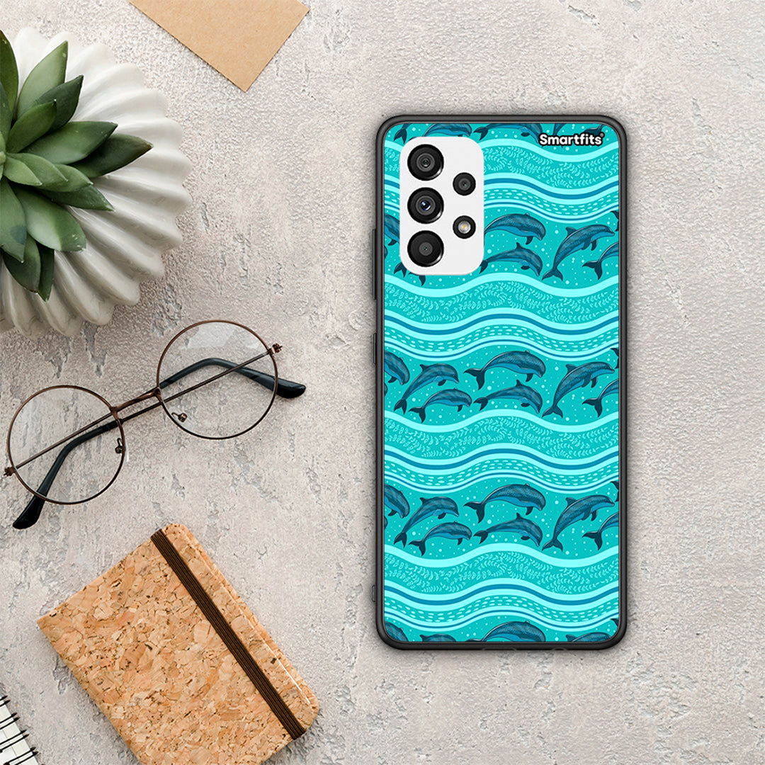 Swimming Dolphins - Samsung Galaxy A73 5G case