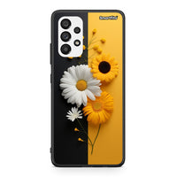 Thumbnail for Samsung A73 5G Yellow Daisies θήκη από τη Smartfits με σχέδιο στο πίσω μέρος και μαύρο περίβλημα | Smartphone case with colorful back and black bezels by Smartfits