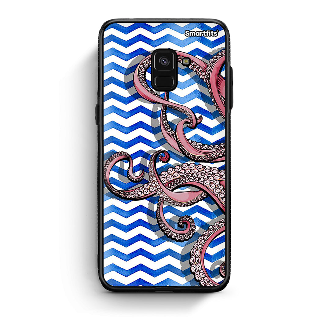 Samsung A8 Chevron Devilfish θήκη από τη Smartfits με σχέδιο στο πίσω μέρος και μαύρο περίβλημα | Smartphone case with colorful back and black bezels by Smartfits