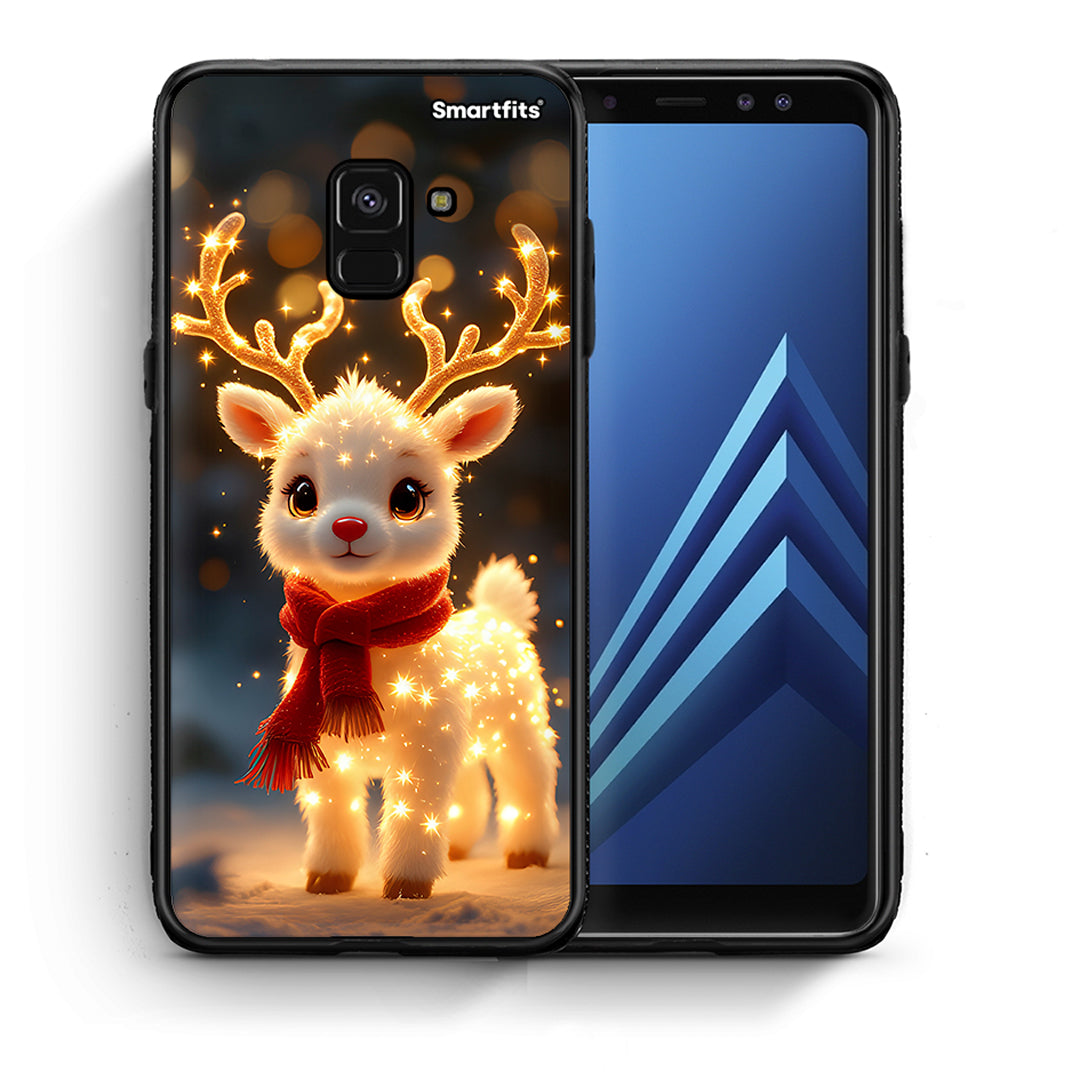 Θήκη Samsung A8 Christmas Cutie από τη Smartfits με σχέδιο στο πίσω μέρος και μαύρο περίβλημα | Samsung A8 Christmas Cutie case with colorful back and black bezels