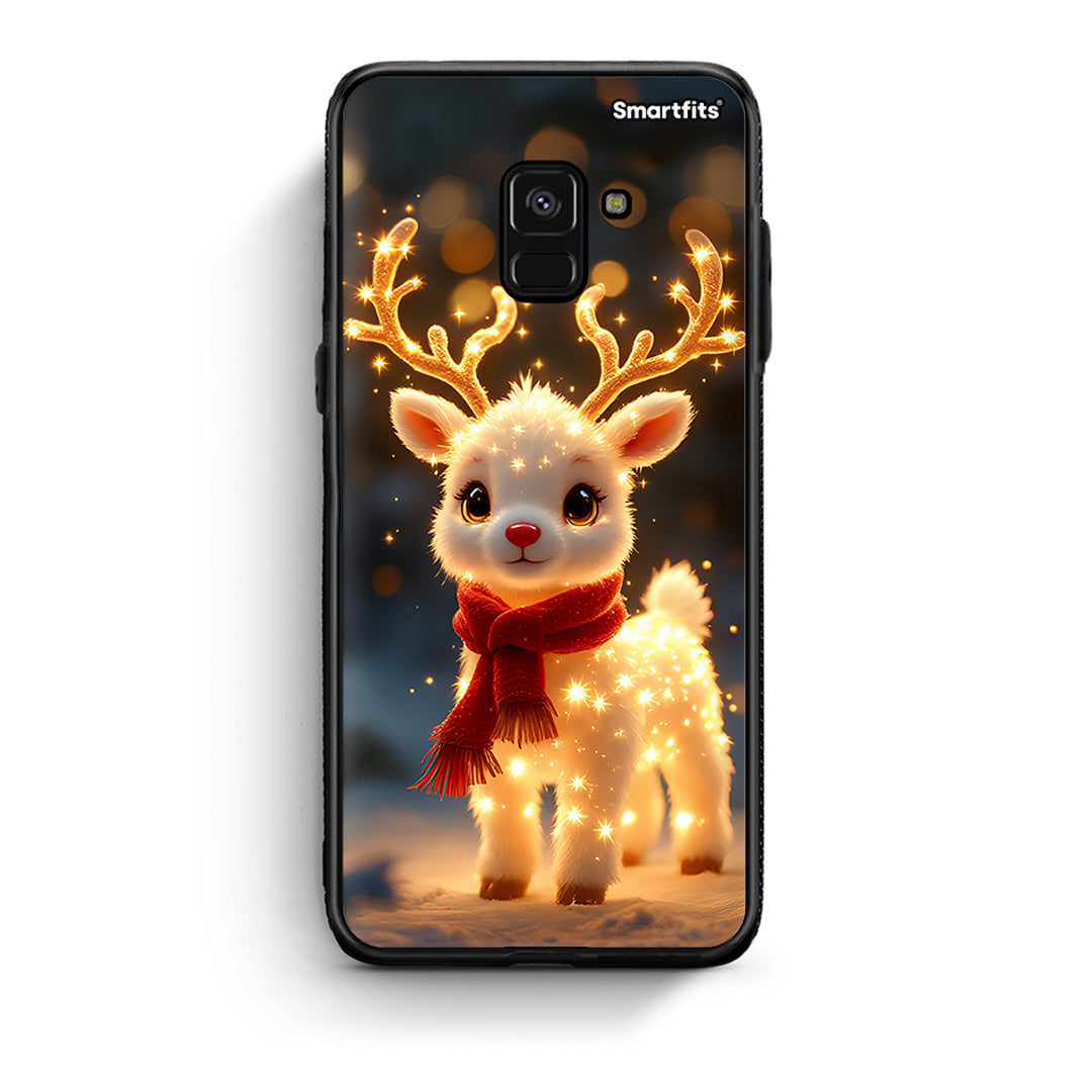 Samsung A8 Christmas Cutie θήκη από τη Smartfits με σχέδιο στο πίσω μέρος και μαύρο περίβλημα | Smartphone case with colorful back and black bezels by Smartfits