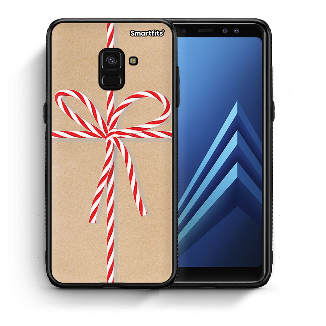 Θήκη Samsung A8 Christmas Gift από τη Smartfits με σχέδιο στο πίσω μέρος και μαύρο περίβλημα | Samsung A8 Christmas Gift case with colorful back and black bezels