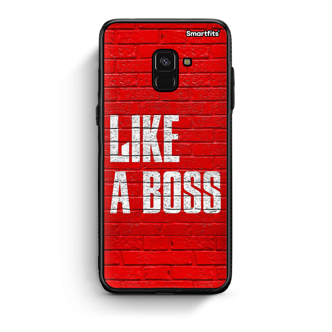 Samsung A8 Like A Boss θήκη από τη Smartfits με σχέδιο στο πίσω μέρος και μαύρο περίβλημα | Smartphone case with colorful back and black bezels by Smartfits