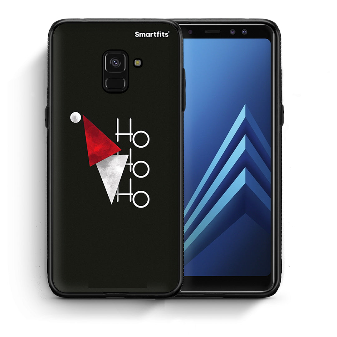 Θήκη Samsung A8 Minimal Christmas από τη Smartfits με σχέδιο στο πίσω μέρος και μαύρο περίβλημα | Samsung A8 Minimal Christmas case with colorful back and black bezels