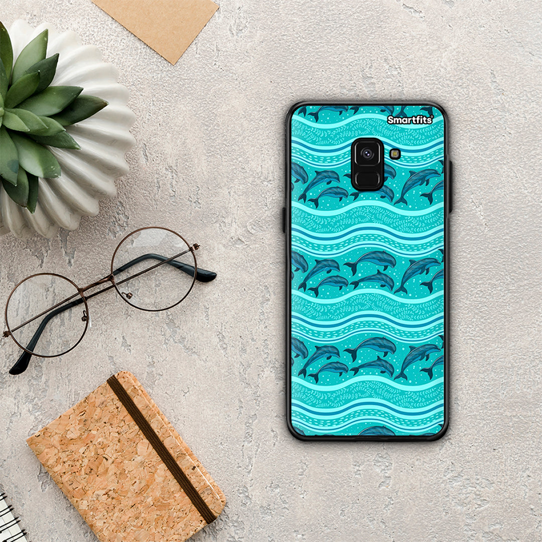 Swimming Dolphins - Samsung Galaxy A8 case