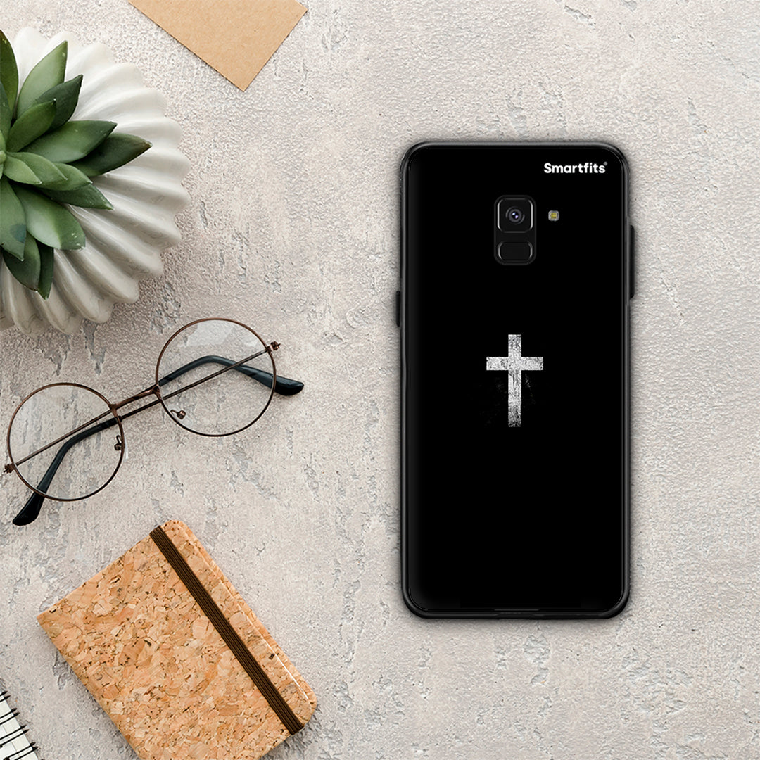 White Cross - Samsung Galaxy A8 θήκη