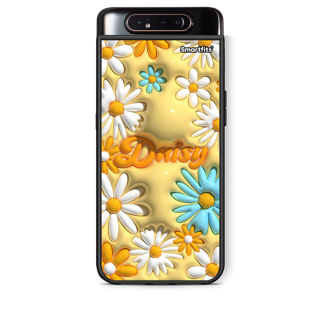 Samsung A80 Bubble Daisies θήκη από τη Smartfits με σχέδιο στο πίσω μέρος και μαύρο περίβλημα | Smartphone case with colorful back and black bezels by Smartfits