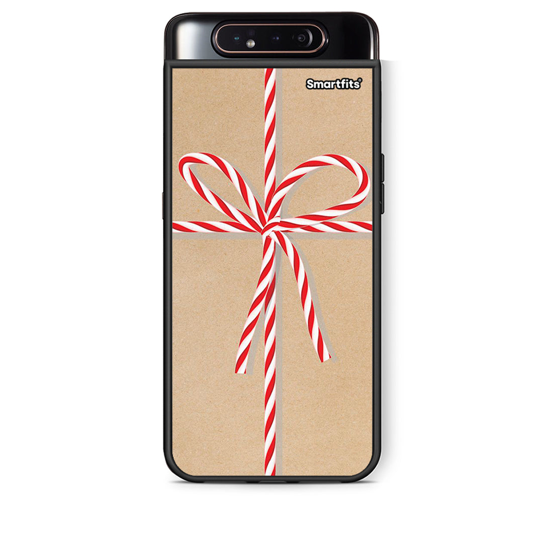 Samsung A80 Christmas Gift θήκη από τη Smartfits με σχέδιο στο πίσω μέρος και μαύρο περίβλημα | Smartphone case with colorful back and black bezels by Smartfits