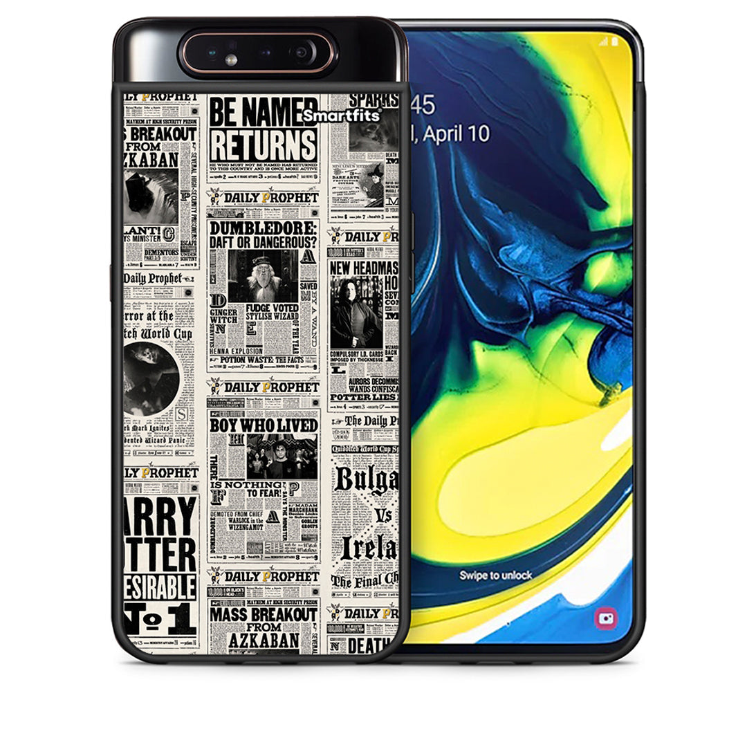 Θήκη Samsung A80 Harry Paper από τη Smartfits με σχέδιο στο πίσω μέρος και μαύρο περίβλημα | Samsung A80 Harry Paper case with colorful back and black bezels