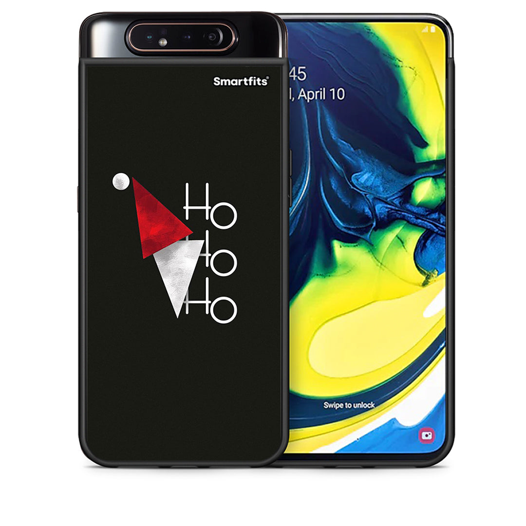 Θήκη Samsung A80 Minimal Christmas από τη Smartfits με σχέδιο στο πίσω μέρος και μαύρο περίβλημα | Samsung A80 Minimal Christmas case with colorful back and black bezels