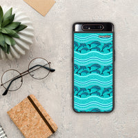 Thumbnail for Swimming Dolphins - Samsung Galaxy A80 case