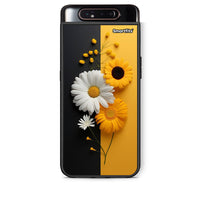 Thumbnail for Samsung A80 Yellow Daisies θήκη από τη Smartfits με σχέδιο στο πίσω μέρος και μαύρο περίβλημα | Smartphone case with colorful back and black bezels by Smartfits