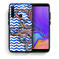 Thumbnail for Θήκη Samsung A9 Chevron Devilfish από τη Smartfits με σχέδιο στο πίσω μέρος και μαύρο περίβλημα | Samsung A9 Chevron Devilfish case with colorful back and black bezels