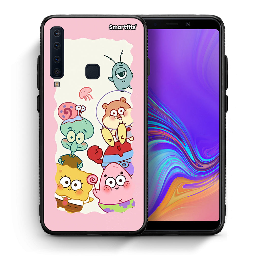 Θήκη Samsung A9 Cute Companion από τη Smartfits με σχέδιο στο πίσω μέρος και μαύρο περίβλημα | Samsung A9 Cute Companion case with colorful back and black bezels