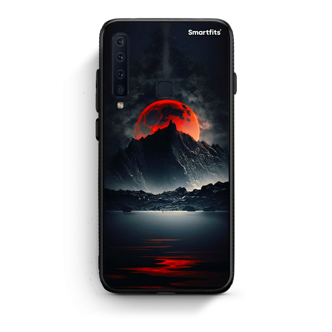 samsung a9 Red Full Moon θήκη από τη Smartfits με σχέδιο στο πίσω μέρος και μαύρο περίβλημα | Smartphone case with colorful back and black bezels by Smartfits