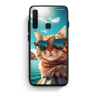 Thumbnail for samsung a9 Summer Cat θήκη από τη Smartfits με σχέδιο στο πίσω μέρος και μαύρο περίβλημα | Smartphone case with colorful back and black bezels by Smartfits