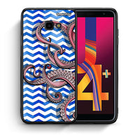 Thumbnail for Θήκη Samsung J4 Plus Chevron Devilfish από τη Smartfits με σχέδιο στο πίσω μέρος και μαύρο περίβλημα | Samsung J4 Plus Chevron Devilfish case with colorful back and black bezels