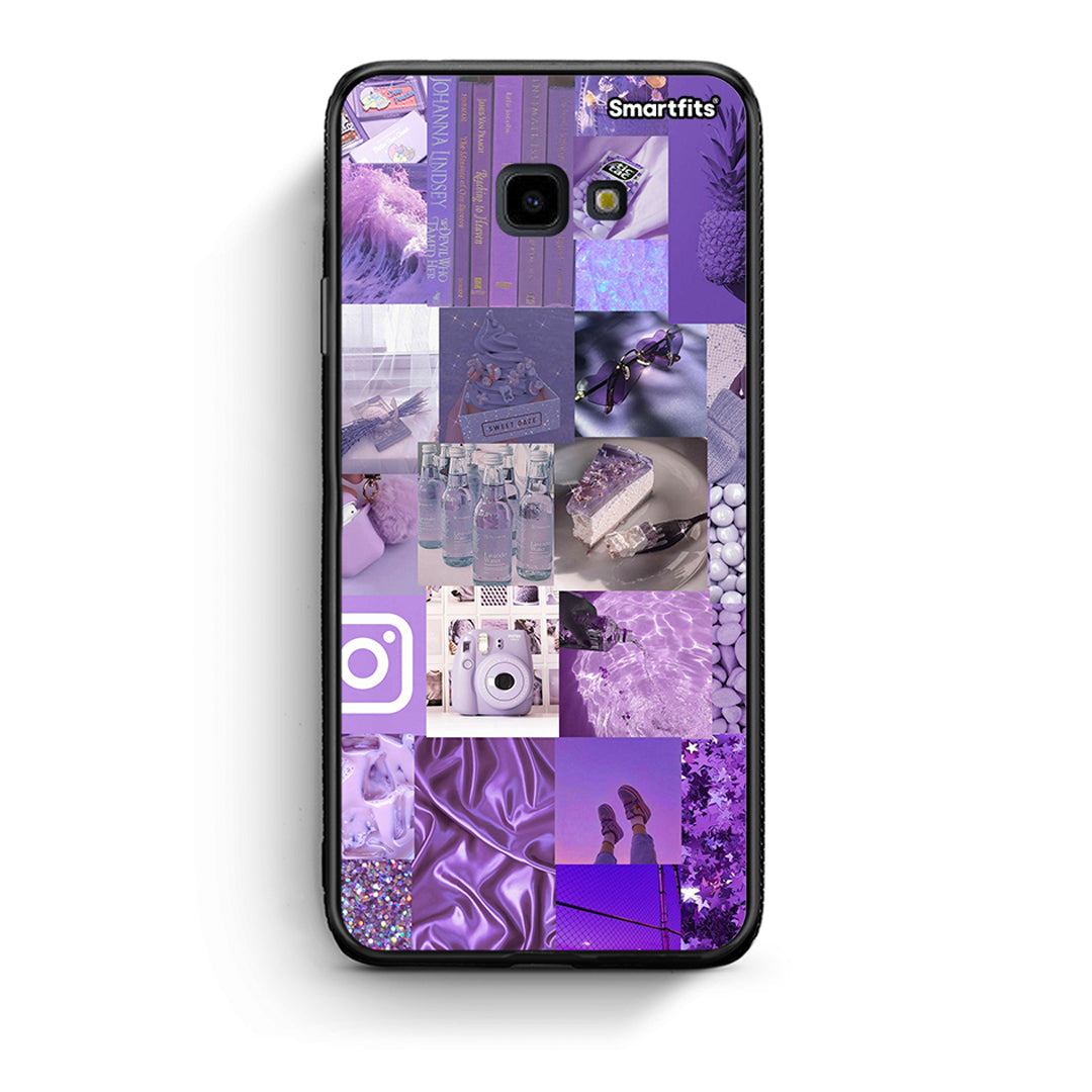 Samsung J4 Plus Purple Aesthetic Collage θήκη από τη Smartfits με σχέδιο στο πίσω μέρος και μαύρο περίβλημα | Smartphone case with colorful back and black bezels by Smartfits