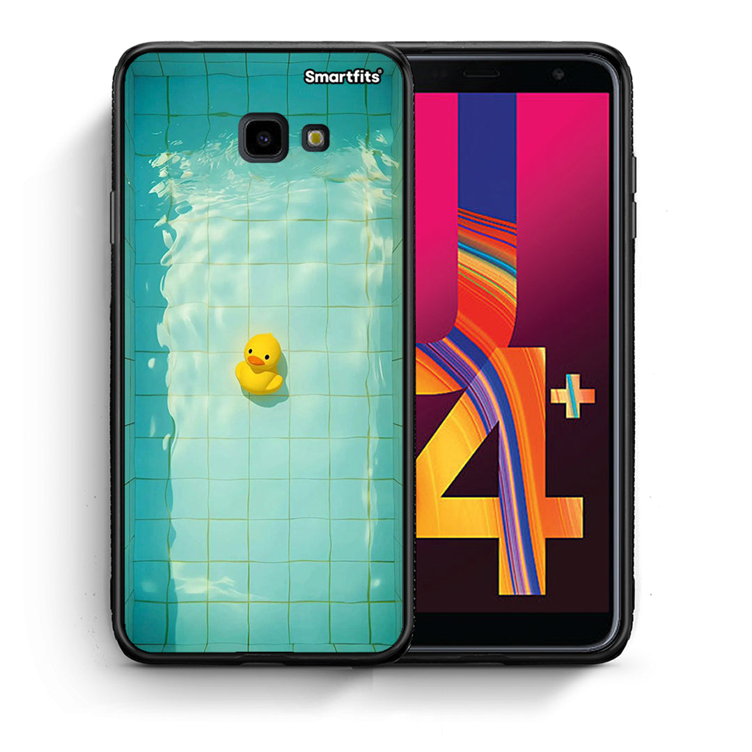 Θήκη Samsung J4 Plus Yellow Duck από τη Smartfits με σχέδιο στο πίσω μέρος και μαύρο περίβλημα | Samsung J4 Plus Yellow Duck case with colorful back and black bezels