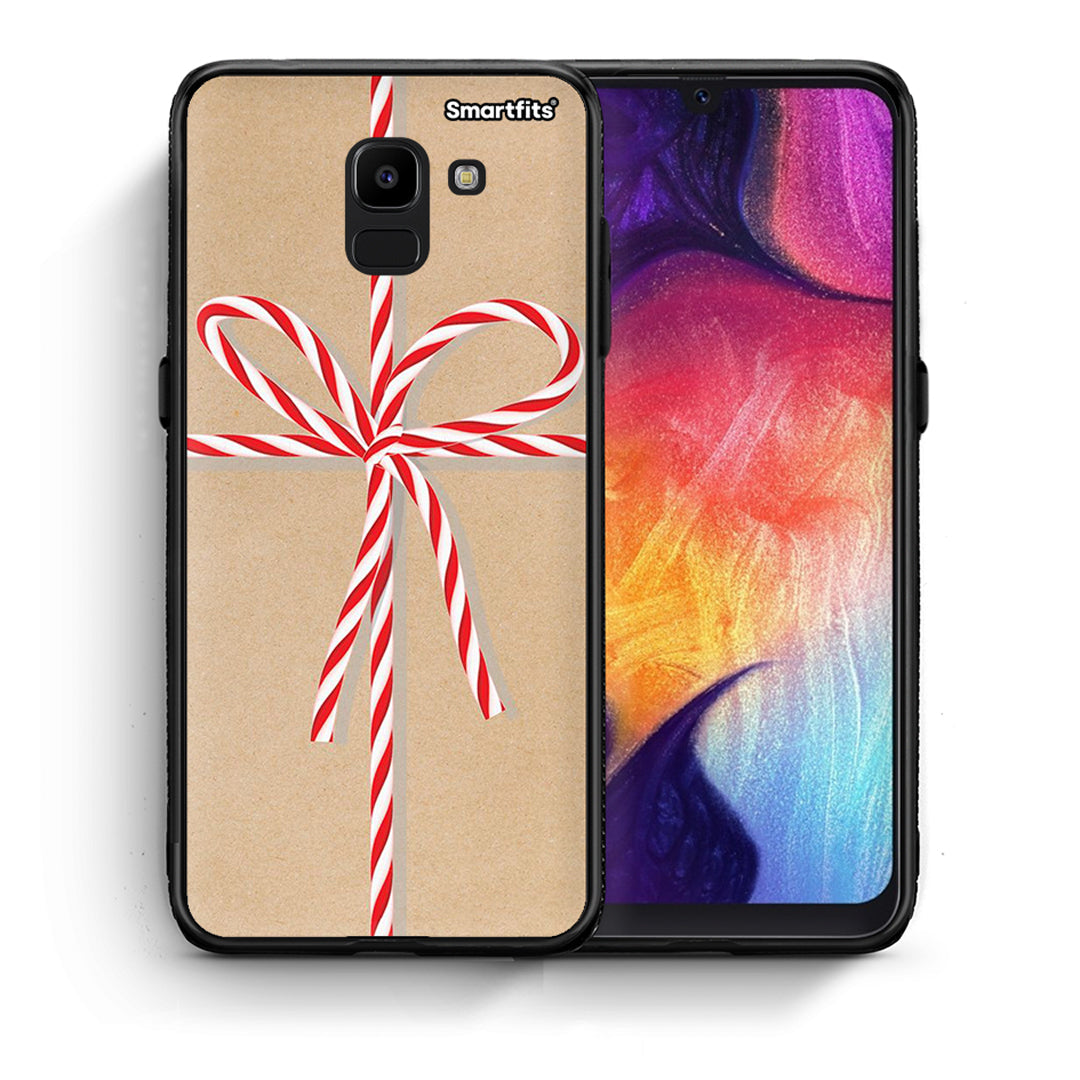 Θήκη Samsung J6 Christmas Gift από τη Smartfits με σχέδιο στο πίσω μέρος και μαύρο περίβλημα | Samsung J6 Christmas Gift case with colorful back and black bezels