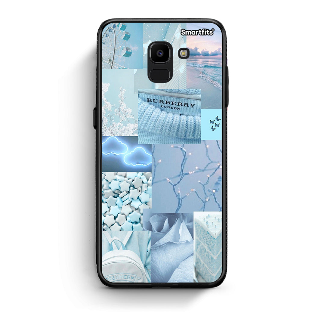 samsung J6 Ciel Aesthetic Collage θήκη από τη Smartfits με σχέδιο στο πίσω μέρος και μαύρο περίβλημα | Smartphone case with colorful back and black bezels by Smartfits