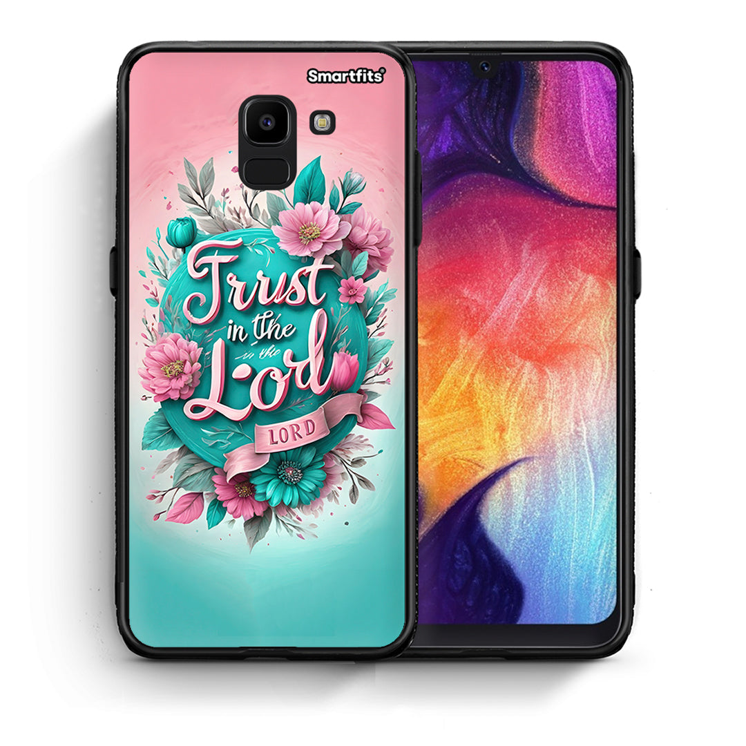 Θήκη Samsung J6 Lord Trust από τη Smartfits με σχέδιο στο πίσω μέρος και μαύρο περίβλημα | Samsung J6 Lord Trust case with colorful back and black bezels