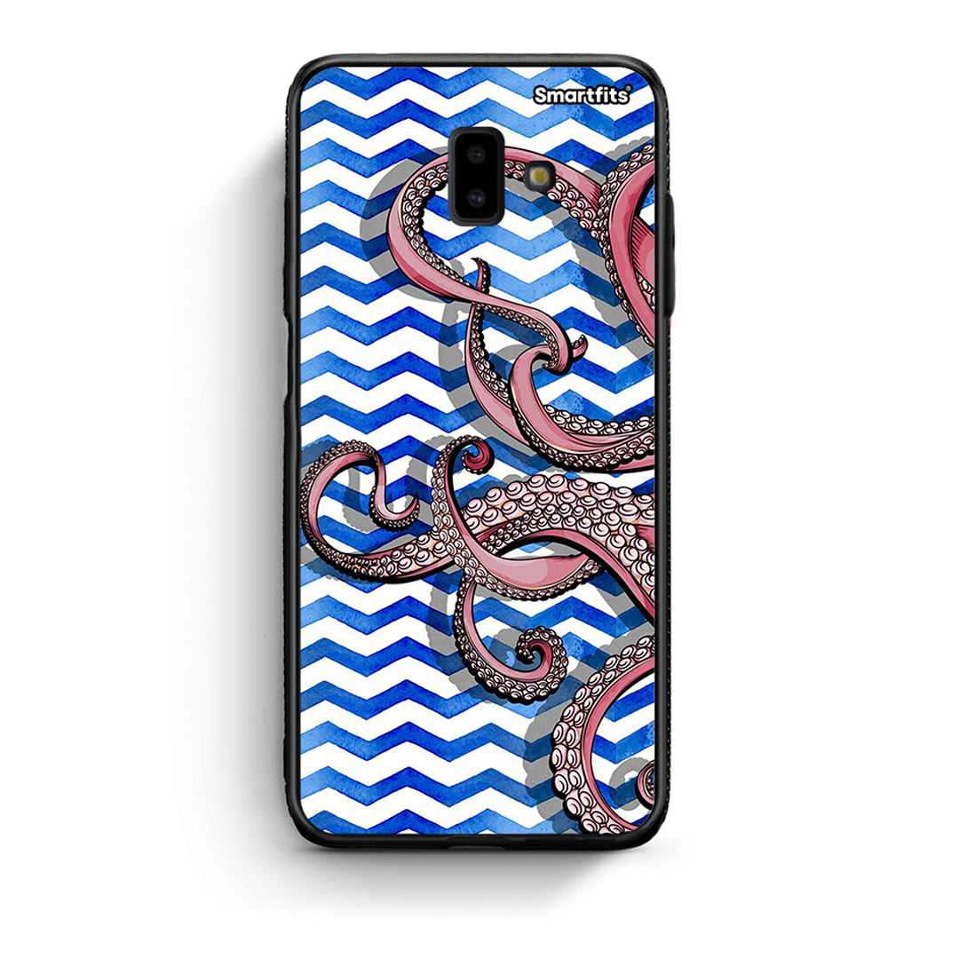 samsung J6+ Chevron Devilfish θήκη από τη Smartfits με σχέδιο στο πίσω μέρος και μαύρο περίβλημα | Smartphone case with colorful back and black bezels by Smartfits