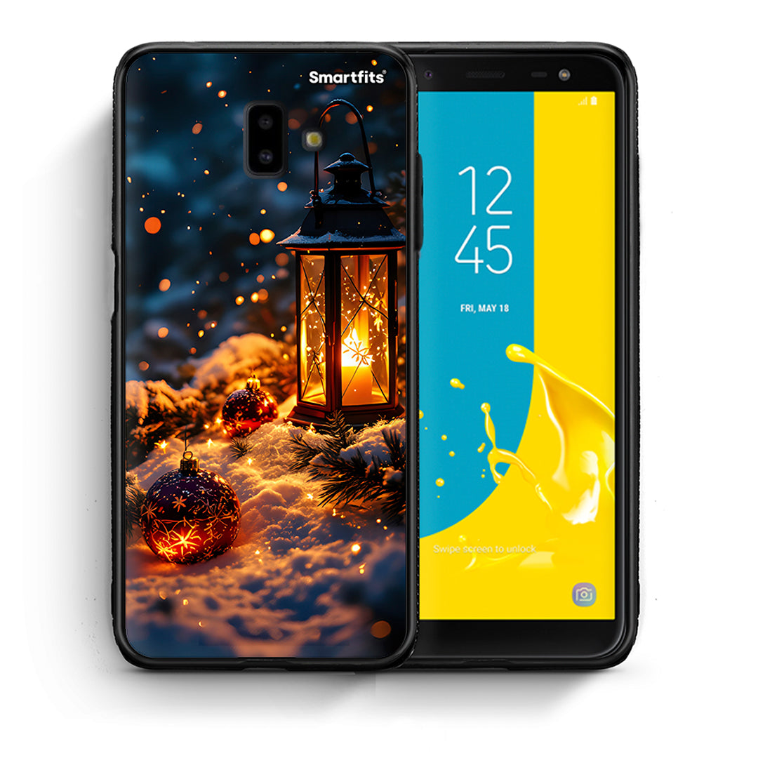 Θήκη Samsung J6+ Christmas Ornaments από τη Smartfits με σχέδιο στο πίσω μέρος και μαύρο περίβλημα | Samsung J6+ Christmas Ornaments case with colorful back and black bezels