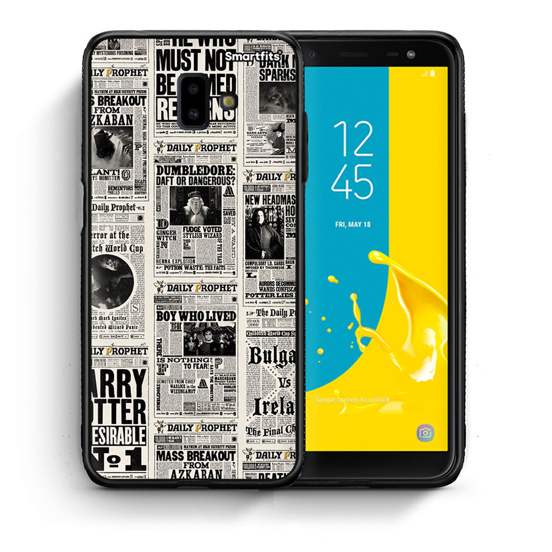 Θήκη Samsung J6+ Harry Paper από τη Smartfits με σχέδιο στο πίσω μέρος και μαύρο περίβλημα | Samsung J6+ Harry Paper case with colorful back and black bezels