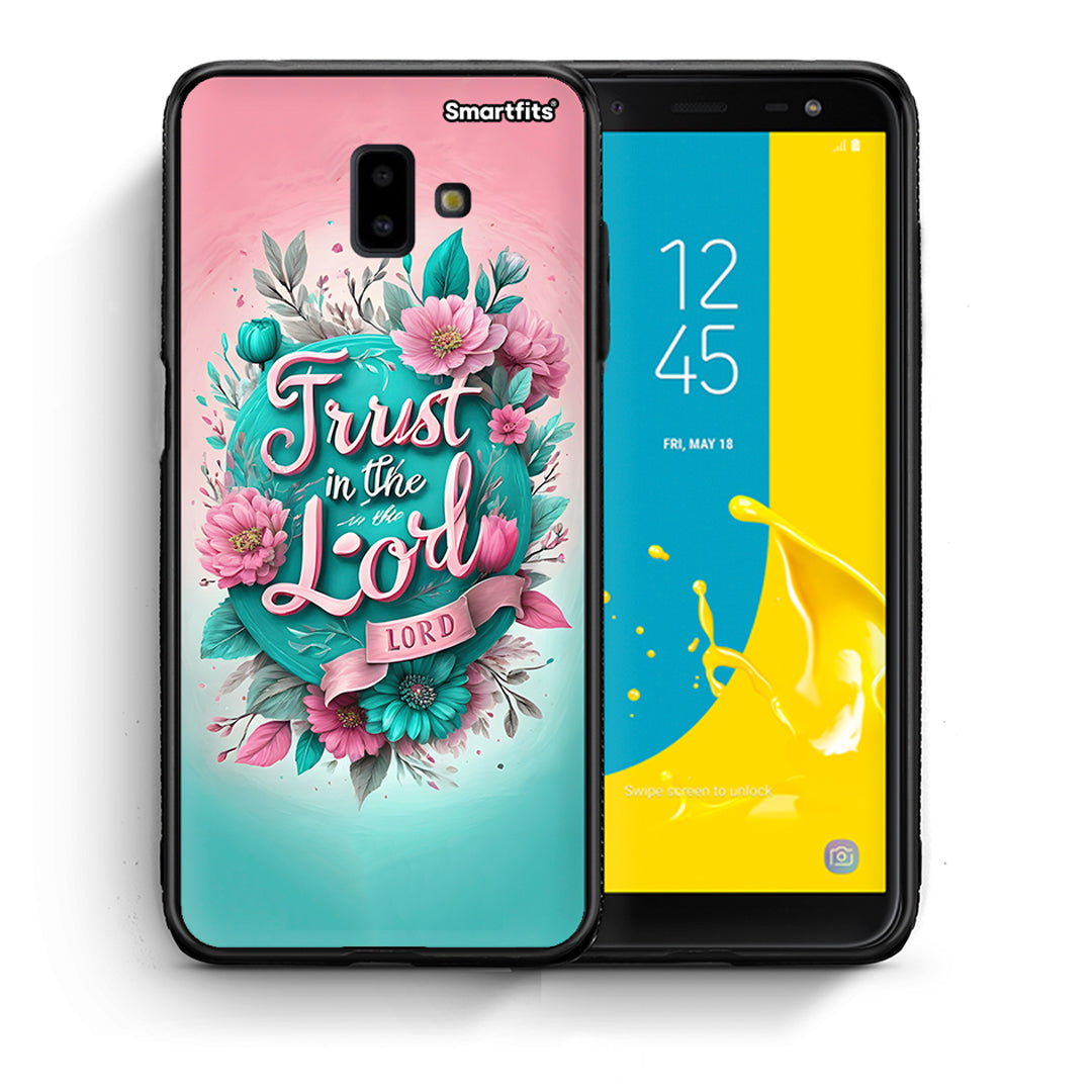 Θήκη Samsung J6+ Lord Trust από τη Smartfits με σχέδιο στο πίσω μέρος και μαύρο περίβλημα | Samsung J6+ Lord Trust case with colorful back and black bezels