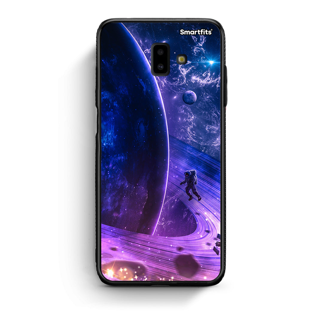 samsung J6+ Lost Astronaut θήκη από τη Smartfits με σχέδιο στο πίσω μέρος και μαύρο περίβλημα | Smartphone case with colorful back and black bezels by Smartfits