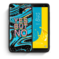 Thumbnail for Θήκη Samsung J6+ Yes But No από τη Smartfits με σχέδιο στο πίσω μέρος και μαύρο περίβλημα | Samsung J6+ Yes But No case with colorful back and black bezels