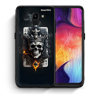 Thumbnail for Θήκη Samsung J6 Skull King Ace από τη Smartfits με σχέδιο στο πίσω μέρος και μαύρο περίβλημα | Samsung J6 Skull King Ace case with colorful back and black bezels