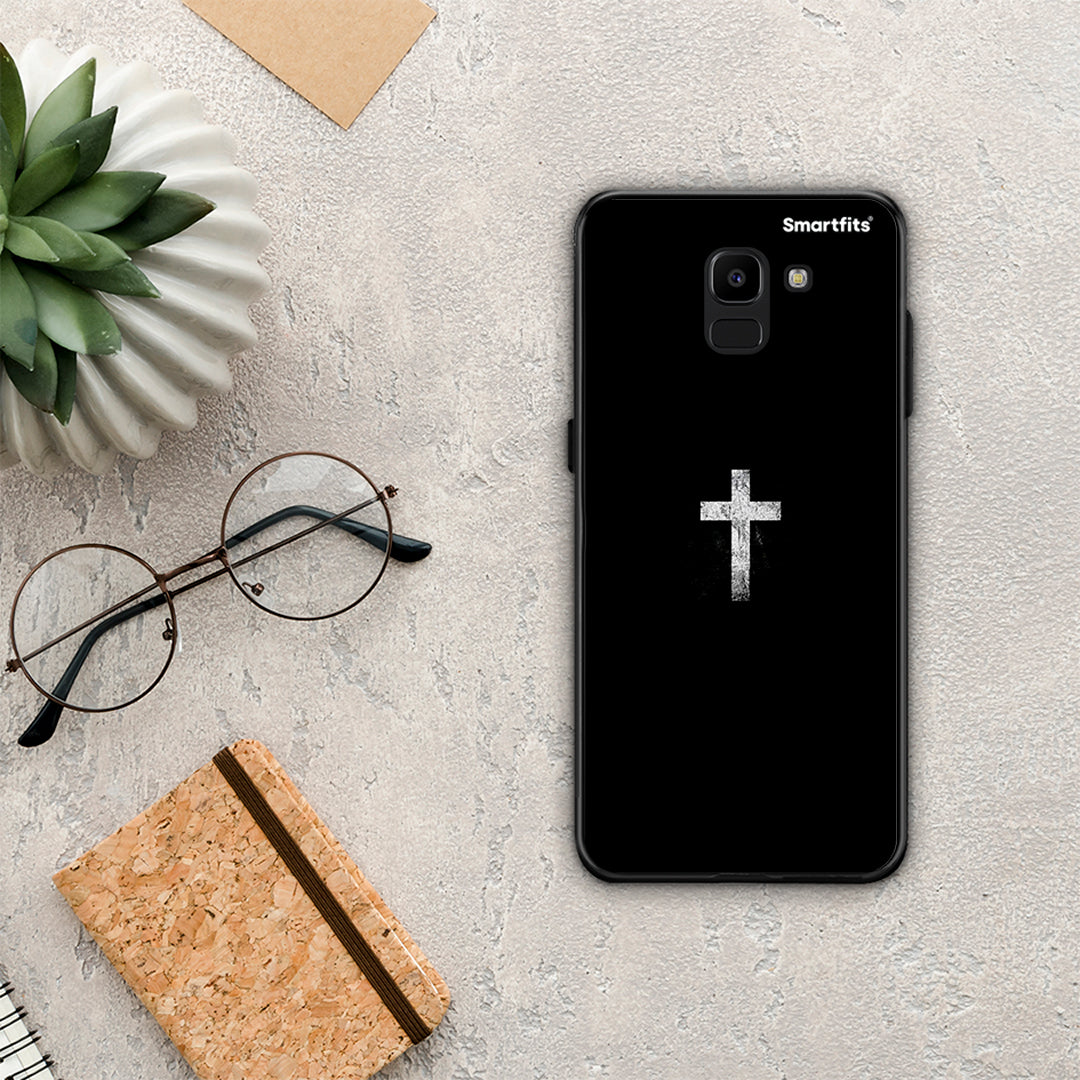 White Cross - Samsung Galaxy J6 θήκη