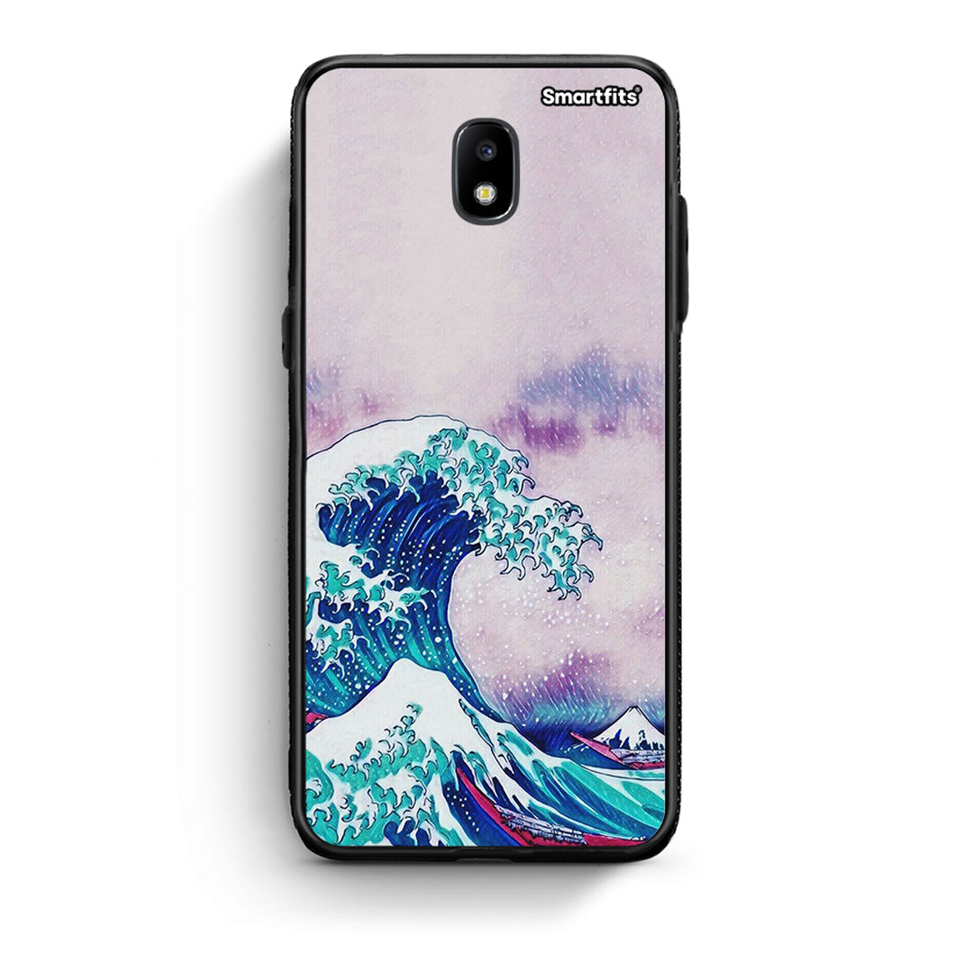 Samsung J5 2017 Blue Waves θήκη από τη Smartfits με σχέδιο στο πίσω μέρος και μαύρο περίβλημα | Smartphone case with colorful back and black bezels by Smartfits