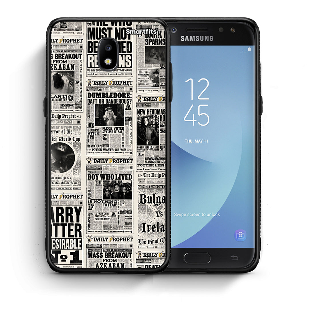 Θήκη Samsung J7 2017 Harry Paper από τη Smartfits με σχέδιο στο πίσω μέρος και μαύρο περίβλημα | Samsung J7 2017 Harry Paper case with colorful back and black bezels