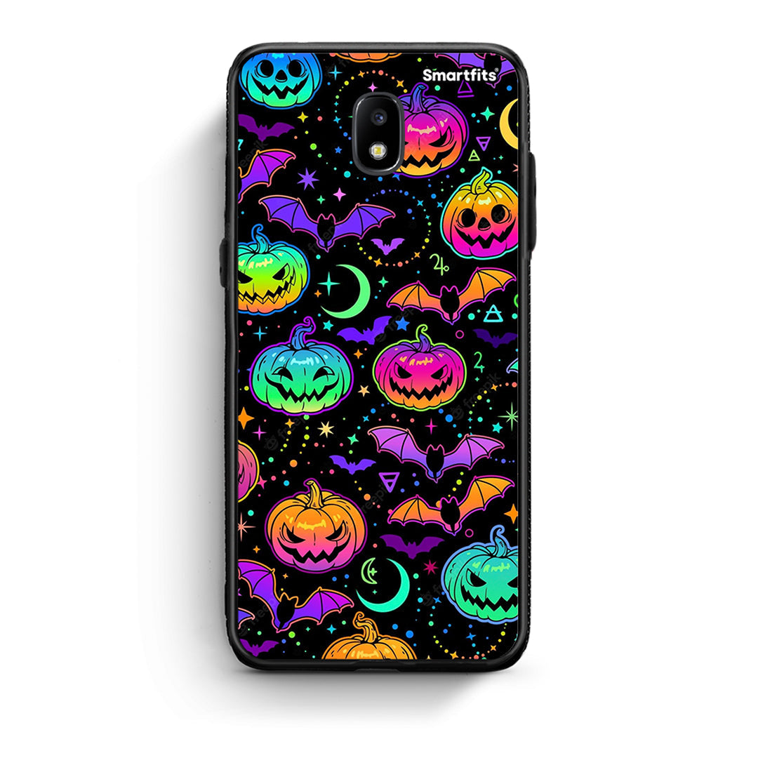 Samsung J7 2017 Neon Halloween θήκη από τη Smartfits με σχέδιο στο πίσω μέρος και μαύρο περίβλημα | Smartphone case with colorful back and black bezels by Smartfits